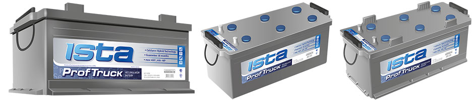 Стартерные аккумуляторные батареи для коммерческой техники. ISTA Proftruck