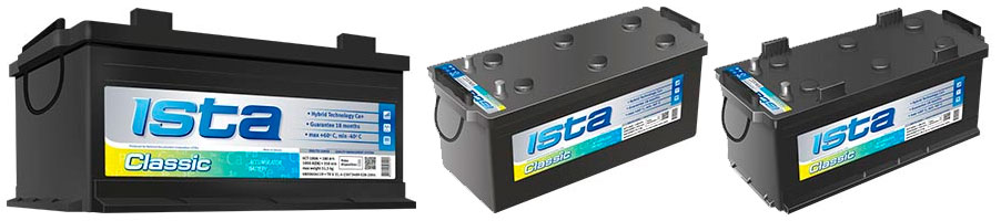 Стартерні акумуляторні батареї для комерційної техніки. ISTA Classic